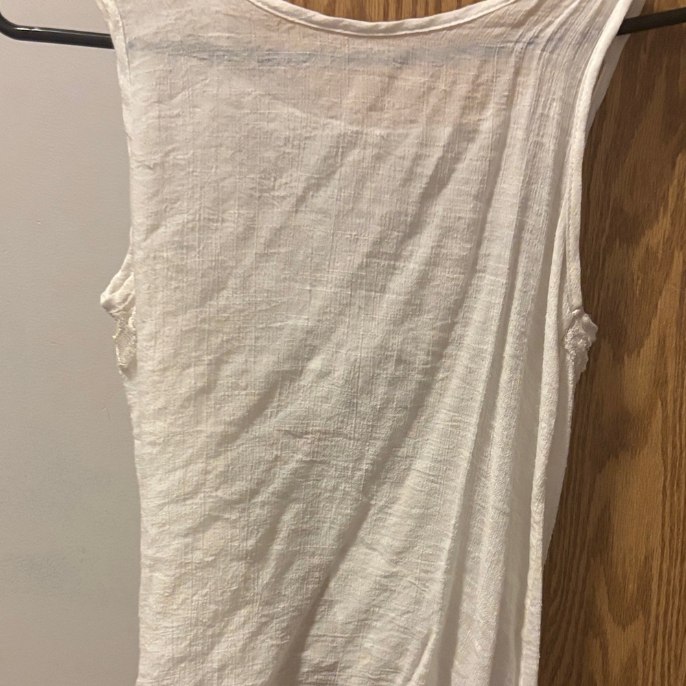 orange creek White Sleeveless Tank Top